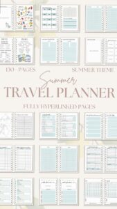 ☁️ 🌿 stay inspired all year long: Summer Travel Planner Template | Packing Lists & Essentials