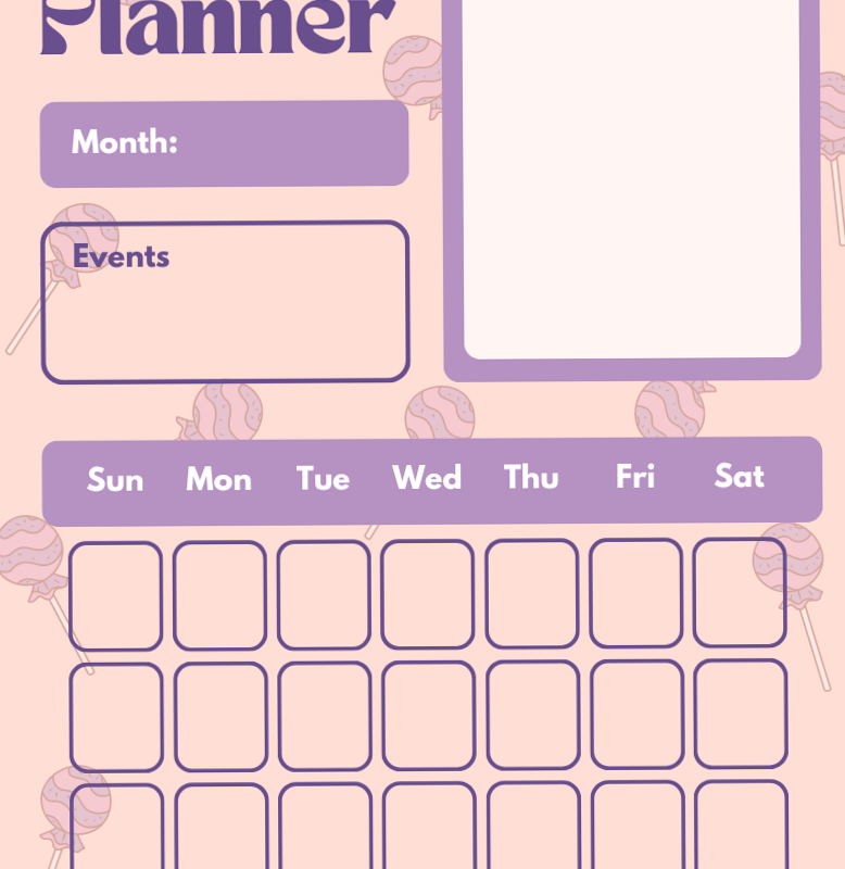 🪄 🎨 stay inspired all year long: Sweet Themed Monthly Planner | Digital Design & Creative Assets
