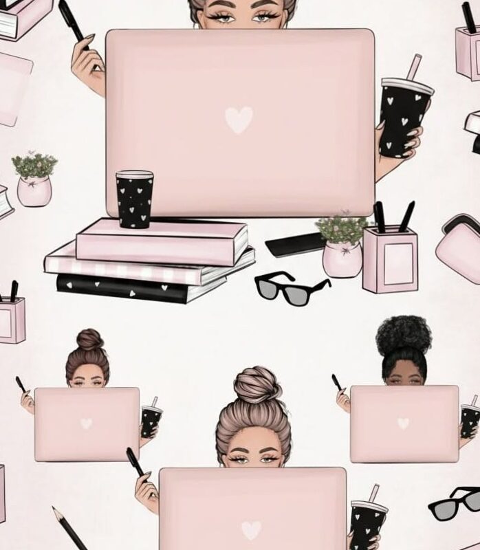 📌 🖇️ stay inspired all year long: Boss Girl on Laptop Clipart Bundle | 20 Digital Design Assets