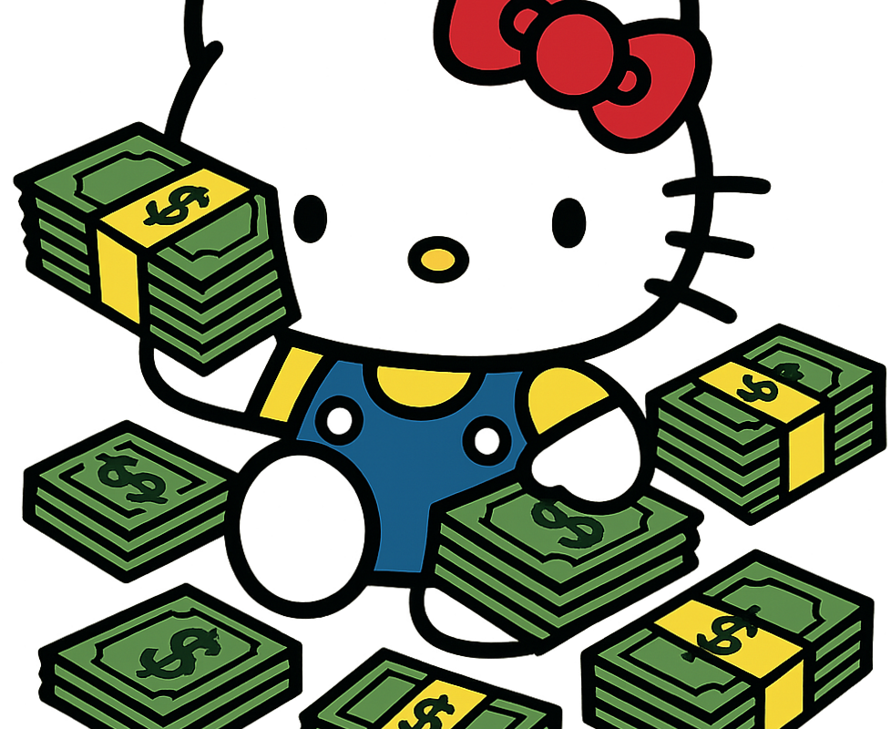 📅 📁 stay inspired all year long: Hello Kitty Muito Dinheiro Digital Planner Assets