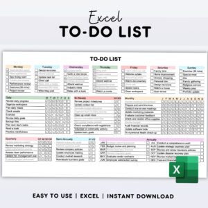 🕯️ 🌿 stay inspired all year long: Digital To-Do List Excel Template for Daily, Weekly, Monthly, Annual Task Tracking