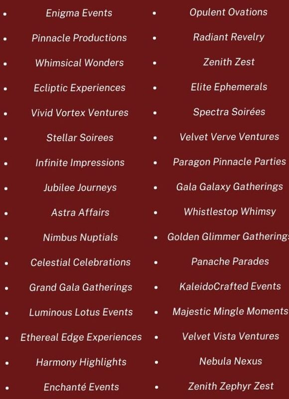 🖌️ 🌈 stay inspired all year long: Event Name Inspiration: 499+ Creative Ideas for Designers