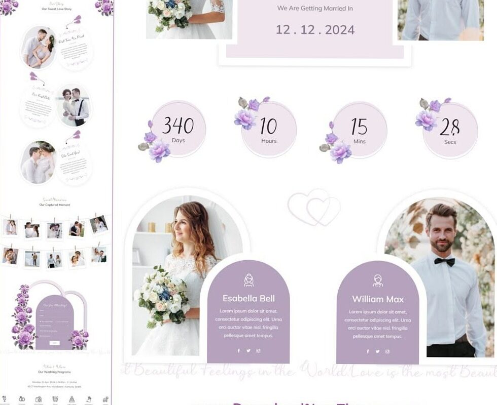 ✨ ☁️ stay inspired all year long: Sukun — Modern Wedding Planner HTML5 Template