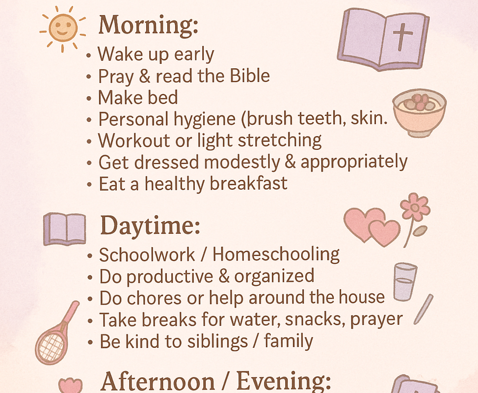 🍰 👰 stay inspired all year long: Christian Girl Daily Planner Routine Design