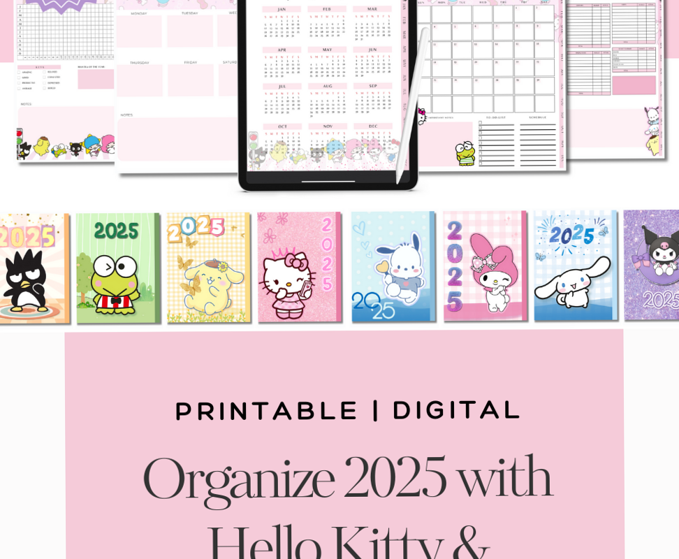 🎀 🌿 stay inspired all year long: Hello Kitty Friends 2025 Planner Design