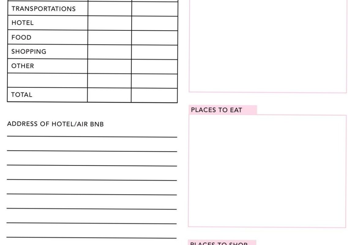 📝 📝 stay inspired all year long: Travel Planner Printable | Organize Your Next Adventure