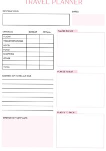 📝 📝 stay inspired all year long: Travel Planner Printable | Organize Your Next Adventure