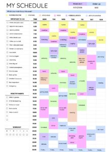 🌿 🤍 stay inspired all year long: Block Schedule Template | Google Sheets & Excel Free