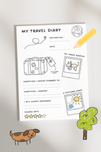 📁 🖇️ stay inspired all year long: Printable Kids Travel Journal | Vacation Diary & Activity Book