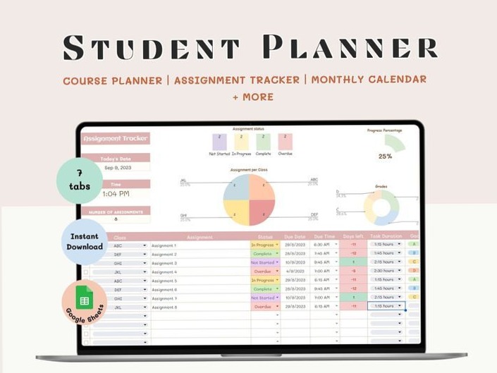 📁 📁 stay inspired all year long: Google Sheets Academic Templates for Smart Planning & Design