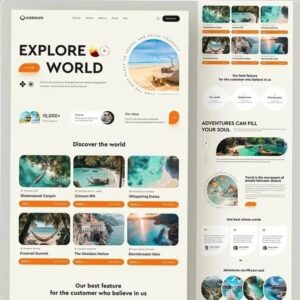 🍰 💍 stay inspired all year long: Travelo Website Design Concept for Digital Planners