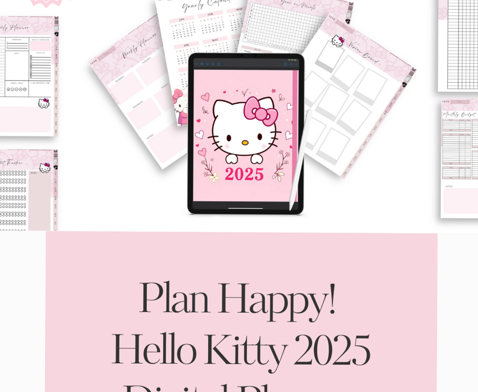 🌸 🍰 stay inspired all year long: Plan 2025 with Hello Kitty Planner!