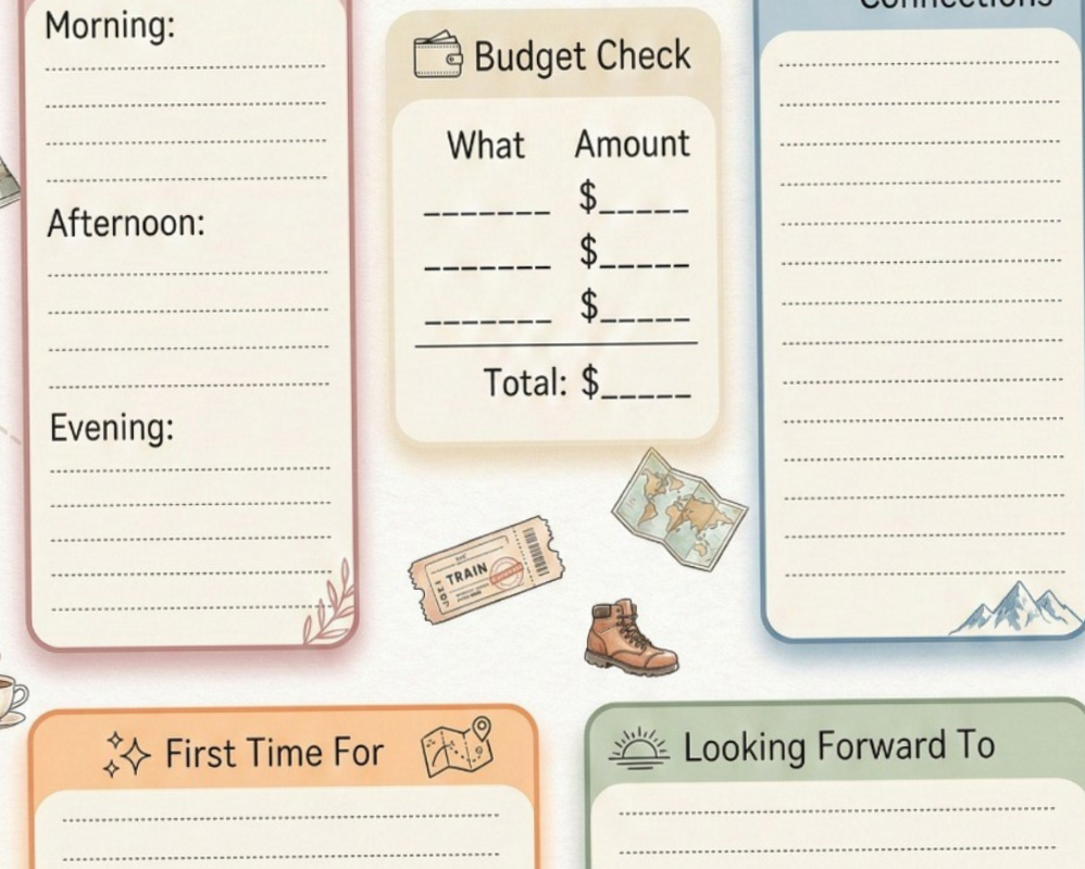 Stay Inspired All Year Long: Vacation Memory Log Planner Template — 💎 📍 dream life manifestation