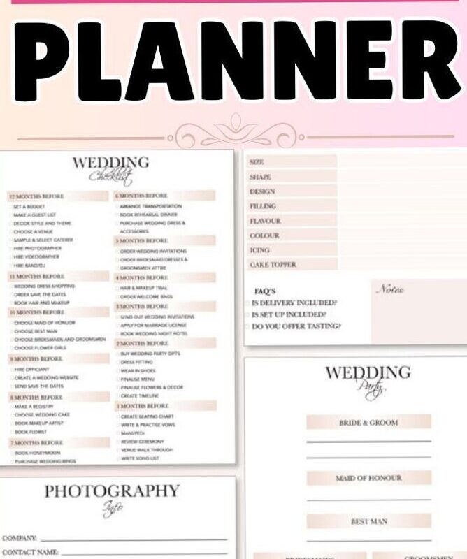 💍 🌸 stay inspired all year long: Free Printable Wedding Planner for Easy Organizing