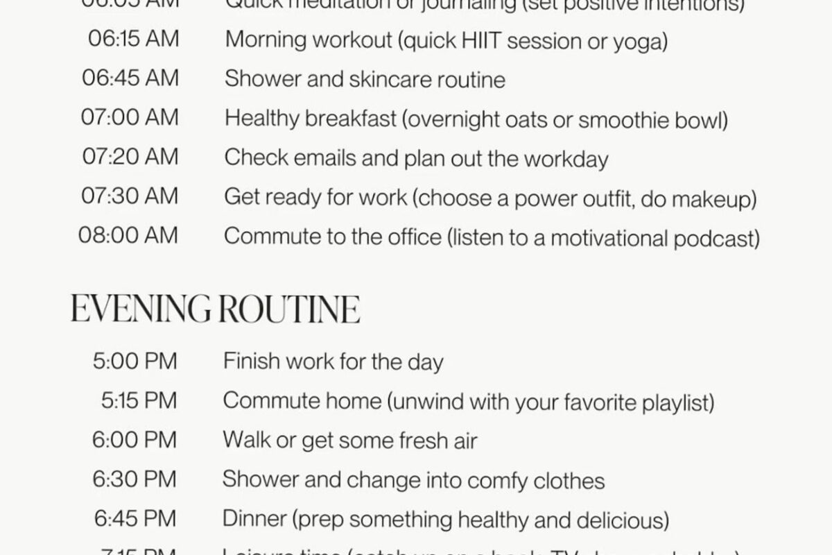 🌿 ☁️ stay inspired all year long: Weekday Routines for the Corporate Girl: Morning to Evening Balance