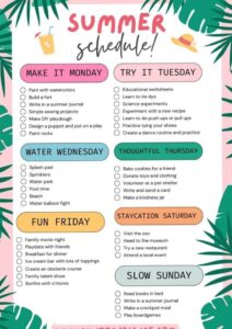 Stay Organized This Summer with Simple Schedule Ideas — ✨ 🕯️ secret to staying productive