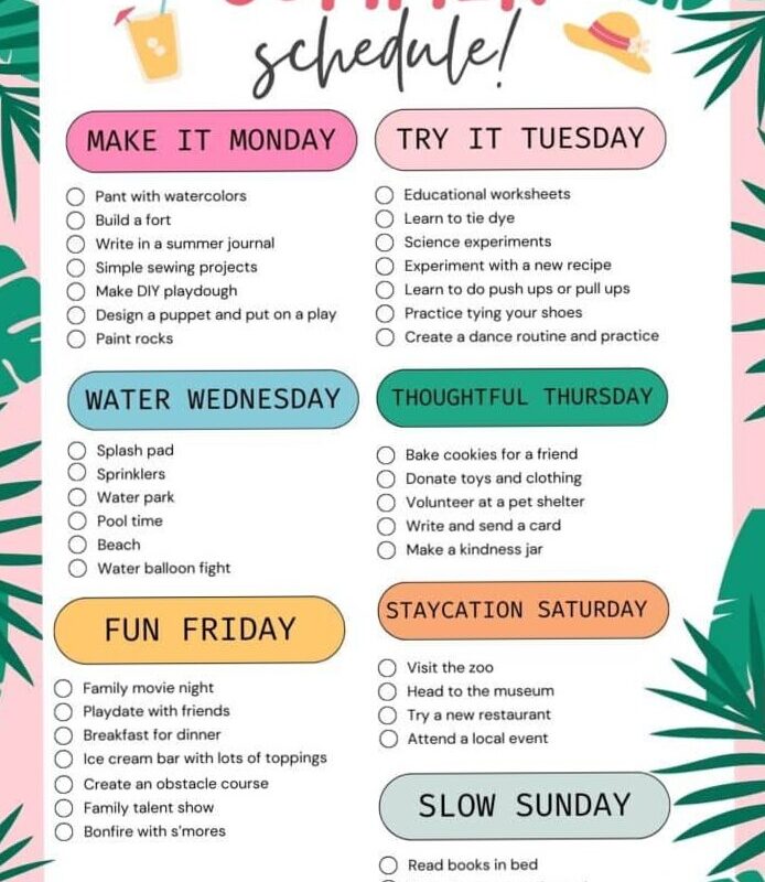Stay Organized This Summer with Simple Schedule Ideas — ✨ 🕯️ secret to staying productive