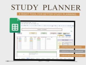 📝 🖇️ Student Planner Tracker | Google Sheets Dashboard | ultimate printable checklist