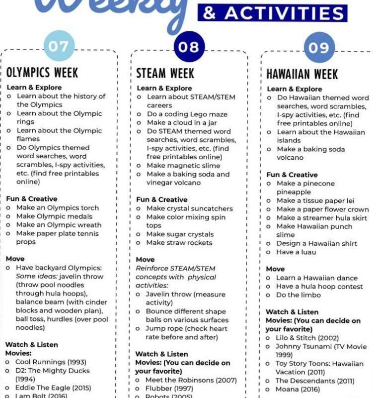 Summer Camp at Home Planner Printables | Natural Beach Living — 🌿 ✨ dream life manifestation