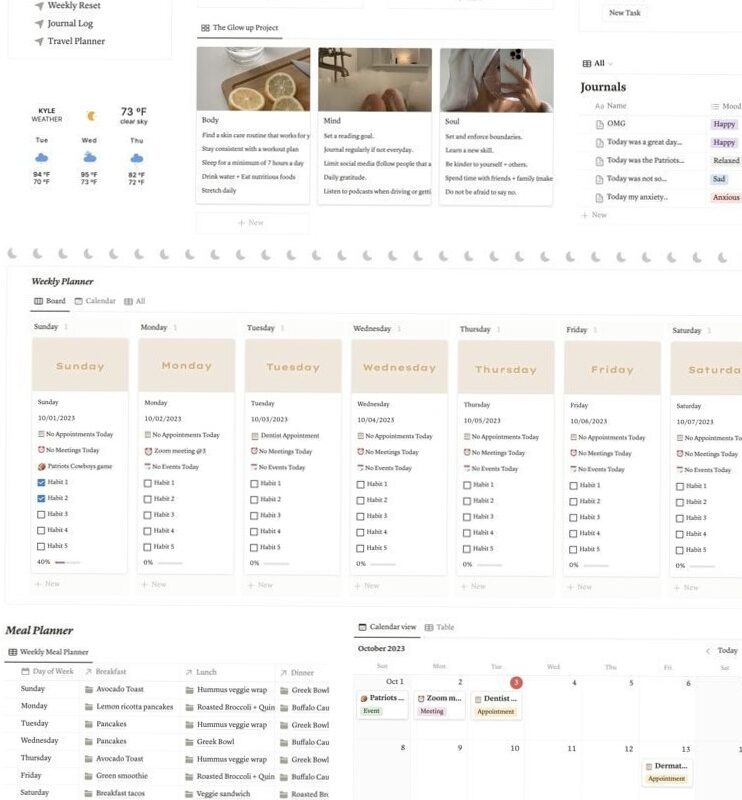 That Girl Life Ultimate Planner Notion Homepage (9+ pages) — 💍 👰 pro digital dashboard