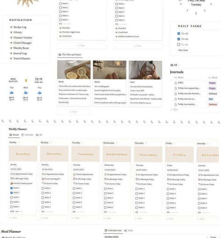 📝 🖇️ That Girl Life Ultimate Planner Notion Layouts (9+ Pages) | game-changing digital system