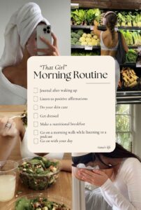 🥂 🍰 That Girl Morning Routine | Digital Design & Planner Assets | secret to staying productive