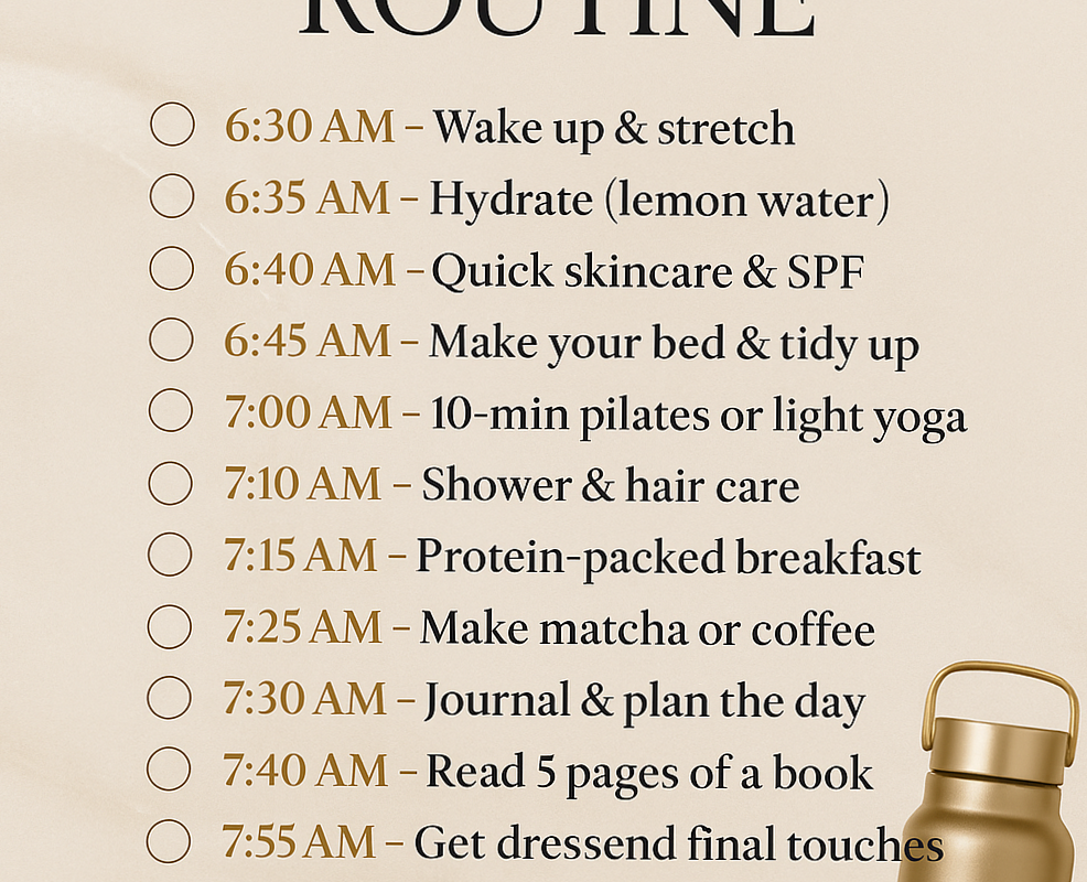 ‘That Girl’ Morning Routine for Glowing Skin, Energy & Success | Thebeautyvault — 🌸 💍 romanticize your routine
