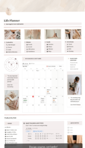 🌈 📍 That Girl Planner Notion Template | 12 Month Aesthetic Life Planner | game-changing digital system