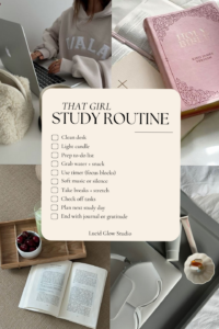 🤍 ✨ That Girl Study Routine | Digital Design & Planner Layouts | dream life manifestation
