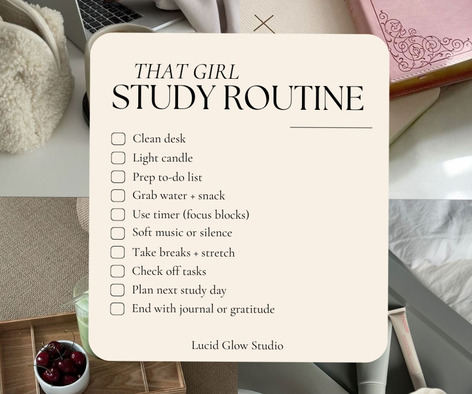 🤍 ✨ That Girl Study Routine | Digital Design & Planner Layouts | dream life manifestation
