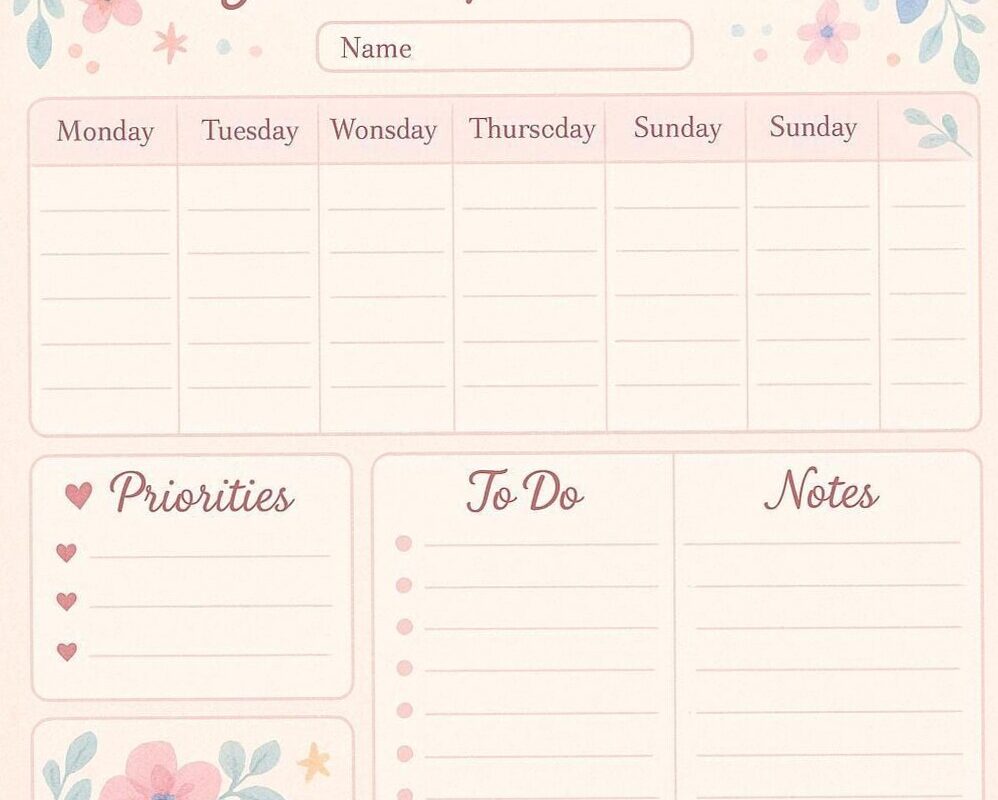 🍰 🌸 The Perfect Girly Planner for the Week Ahead! 388 | dream life manifestation