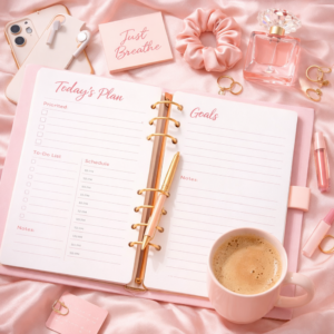🌸 💍 The Pink “That Girl” Daily Planner Routine | secret to staying productive