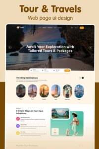 🌈 🖌️ Tour & Travel Website UI Design | Modern Web Layouts | dream life manifestation