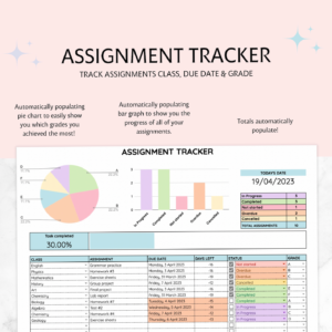 🌿 🎀 Track Assignments: Due Dates, Grades & Progress | stay inspired all year long