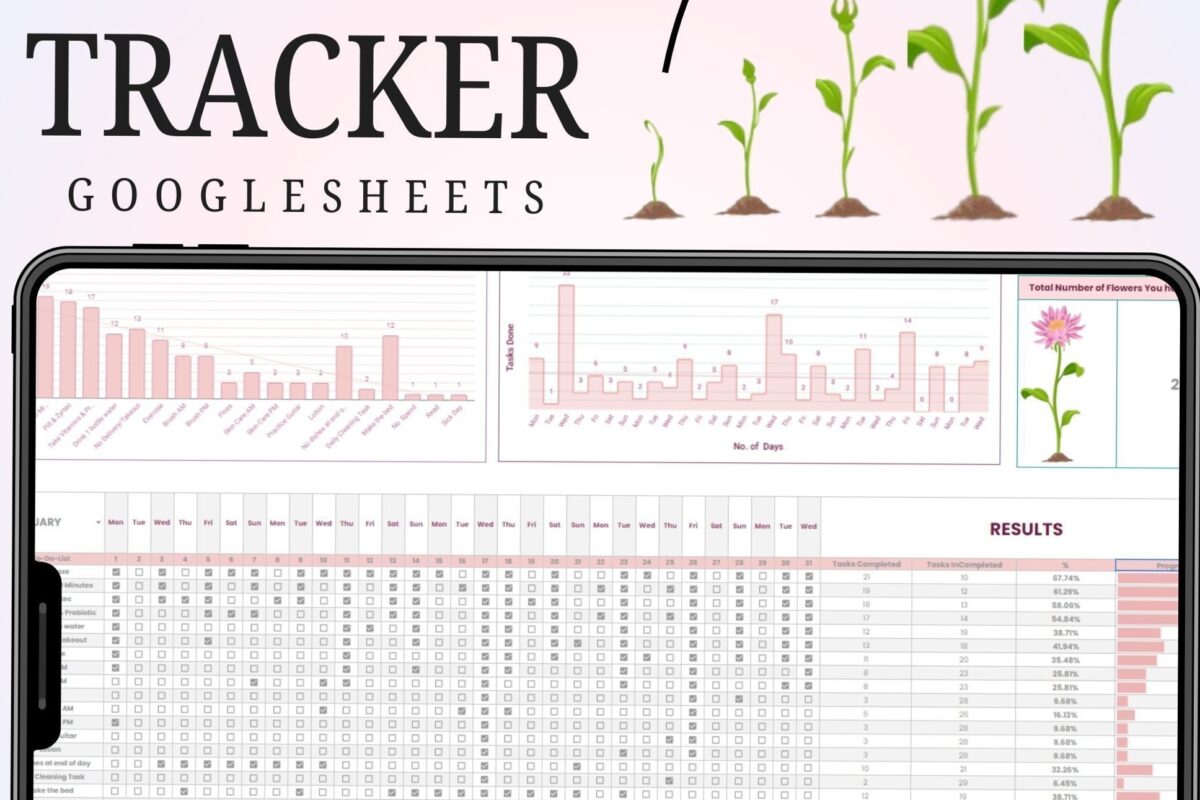 📌 📅 Track Habits with Google Sheets Planner | Daily to Yearly | romanticize your routine