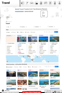 🖇️ 📅 Travel | Experience Planner OS | Notion Template | Neha Guinesh | 2026 efficiency hack