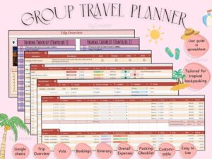 Tropical Group Travel Planner with Budget Control — 📝 🖇️ dream life manifestation