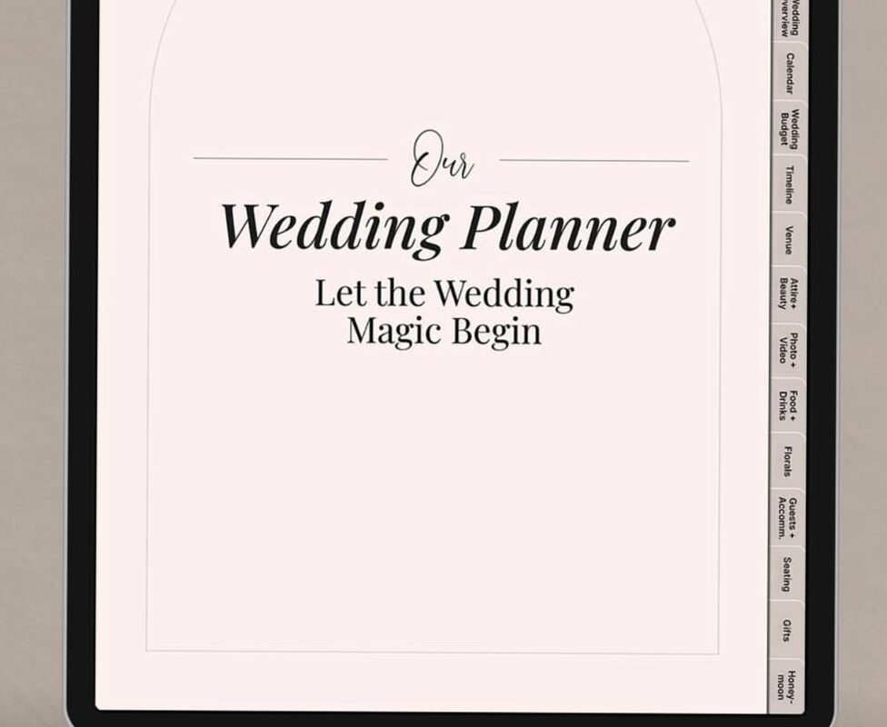 Ultimate 160-Page Digital Wedding Planner for iPad — 🖇️ 📝 stay inspired all year long