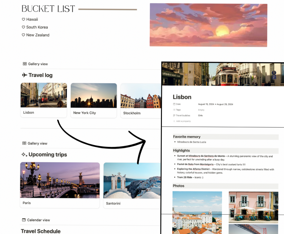 Ultimate Notion Travel & Life Planner 2025 Aesthetic Template — 🤍 🤍 game-changing digital system