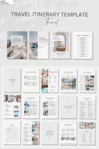 🌸 💌 ultimate printable checklist: Greece Travel Itinerary Canva Template | Digital Planner | Instant Download