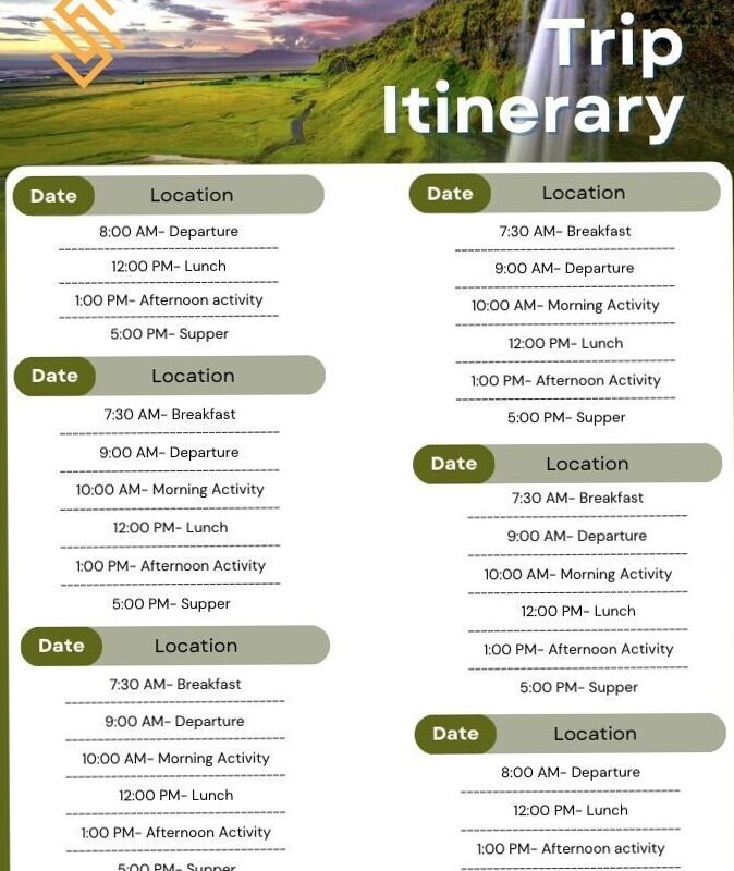 🪄 🖌️ ultimate printable checklist: Perfect Travel Itinerary Planner Template for Digital Designers