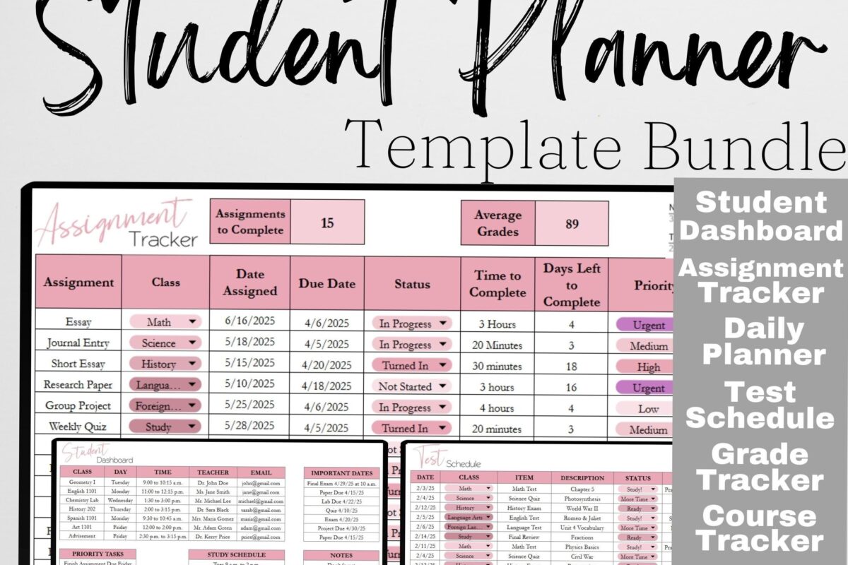 🪄 🪄 Ultimate Student & Homeschool Planner Templates for Academic Success | romanticize your routine
