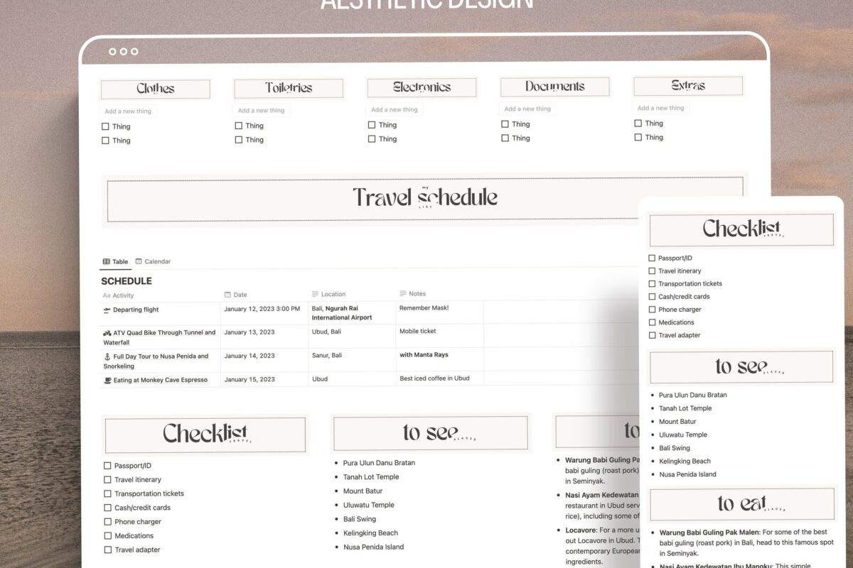 Ultimate Summer Travel Planner & Packing List Template — 🌈 📍 stay inspired all year long