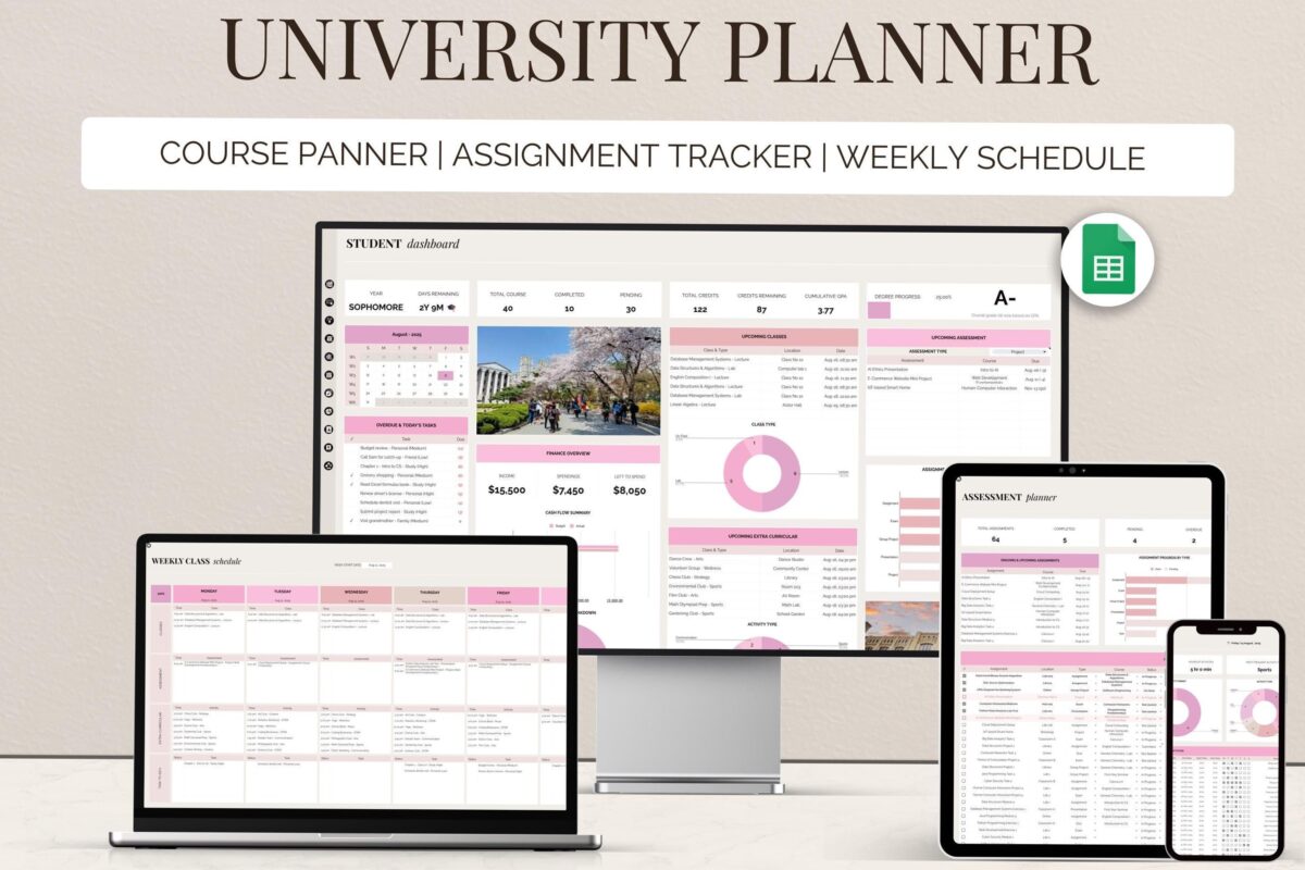 Ultimate University Planner Template for Student Success — 👰 🌸 secret to staying productive