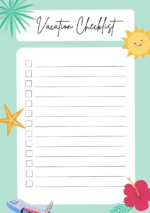 Vacation Checklist & Digital Travel Planner for Itinerary & Holiday Organization — 🎀 🎀 seamless organization hack