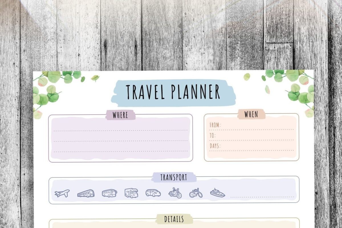 Vacation Itinerary Template — Creative Planner Design — 💍 🥂 ultimate printable checklist