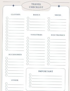 Vacation Planning Essentials & Creative Checklists — 💍 👰 essential planning guide