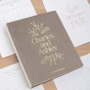 Velvet Wedding Planner | Personalized Bride Notebook | Engagement Gift | Elegant Organizer — 🪄 🎨 stay inspired all year long
