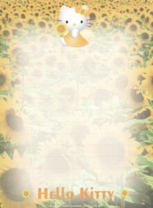Vintage Angel Hello Kitty Memo Pad Sheet #8 — 🪄 🎨 dream life manifestation