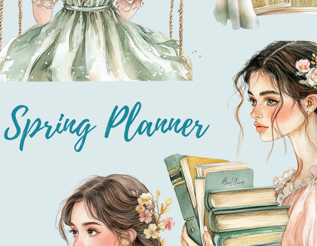 🖌️ 🖌️ Watercolor Spring Planner Clipart | Digital Stickers | Creative Assets | romanticize your routine